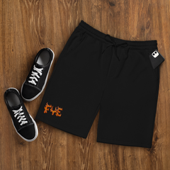 FYE EMBROIDERY FLEECE SHORTS - White & Black