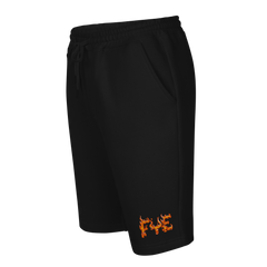 FYE EMBROIDERY FLEECE SHORTS - White & Black