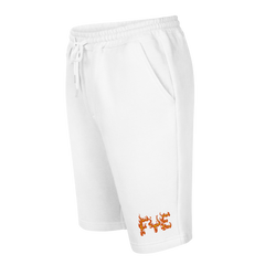 FYE EMBROIDERY FLEECE SHORTS - White & Black