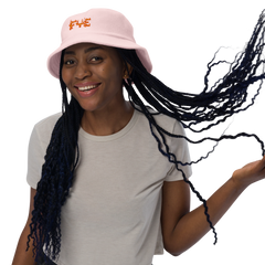 FYE EMBROIDERY BUCKET HAT - White & Pink