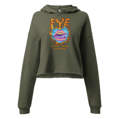 FYE HEART CROPPED HOODIE - Multicolor